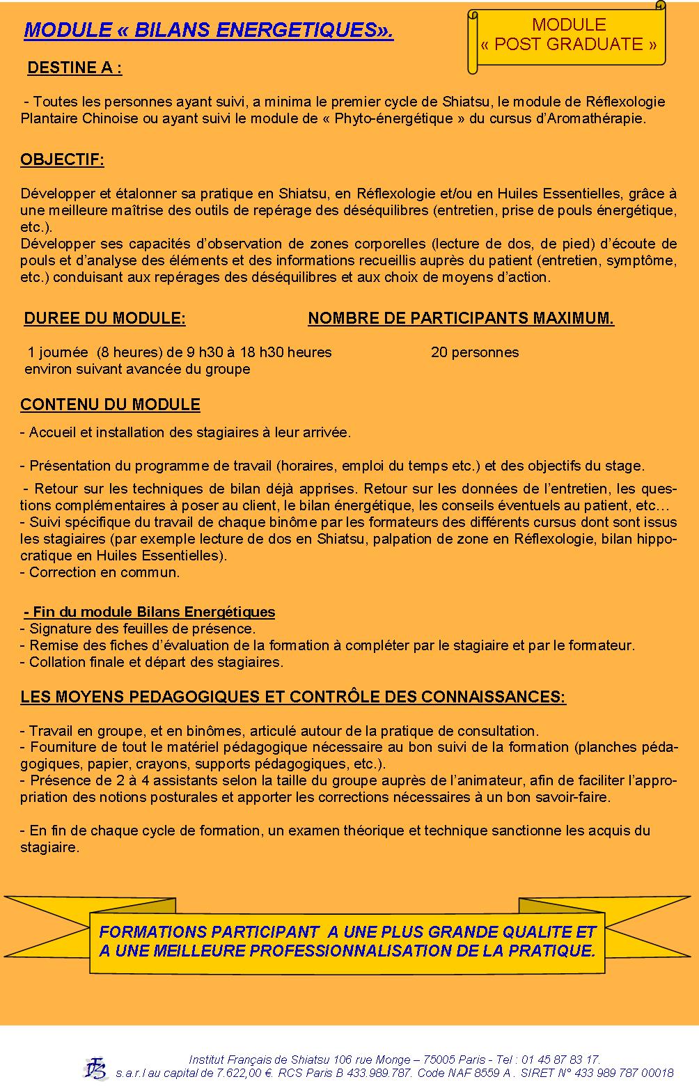 Module de Psychologie Corporelle Appliquée