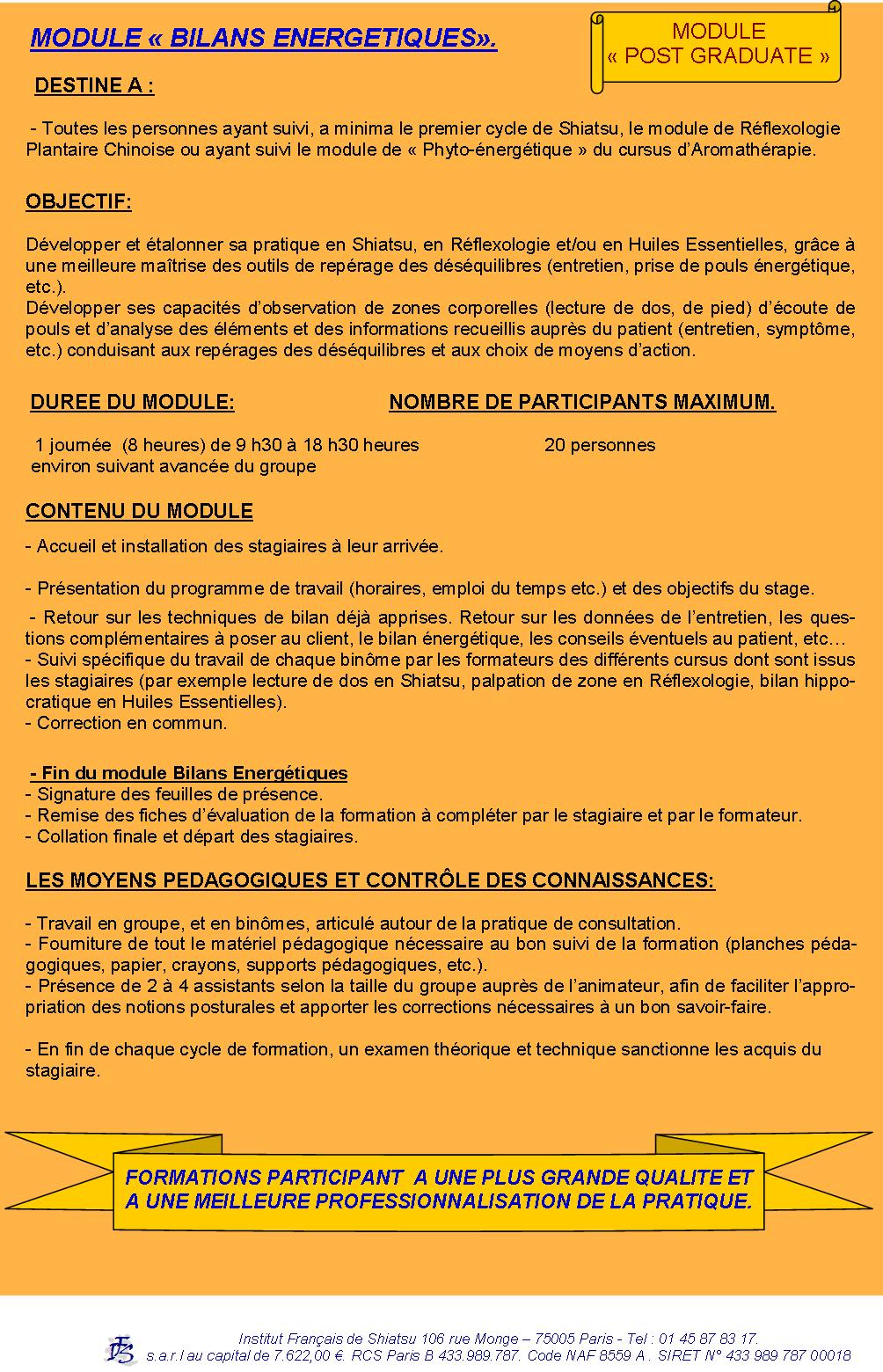 Module de Psychologie Corporelle Appliquée